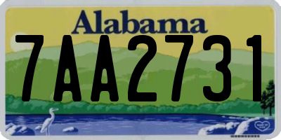AL license plate 7AA2731