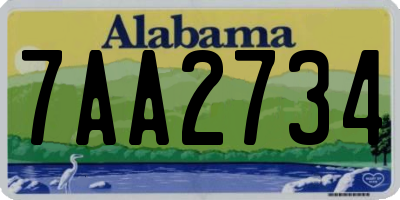 AL license plate 7AA2734