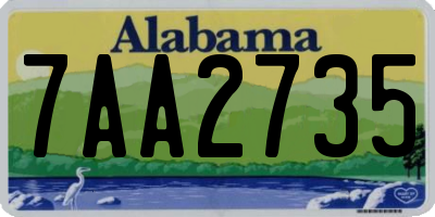 AL license plate 7AA2735