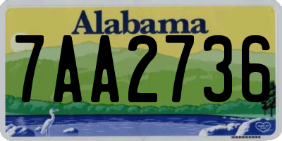 AL license plate 7AA2736