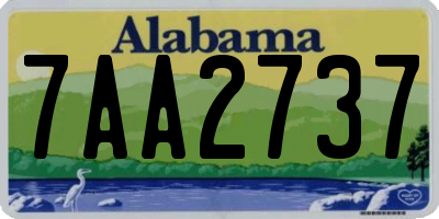 AL license plate 7AA2737