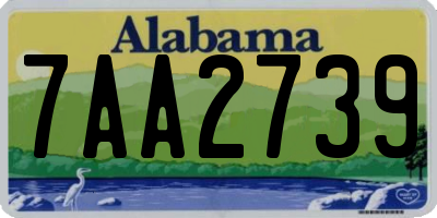 AL license plate 7AA2739