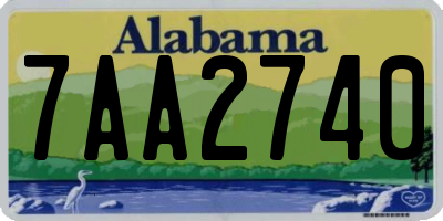 AL license plate 7AA2740