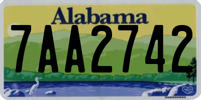AL license plate 7AA2742