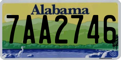 AL license plate 7AA2746