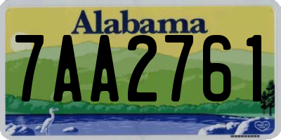 AL license plate 7AA2761