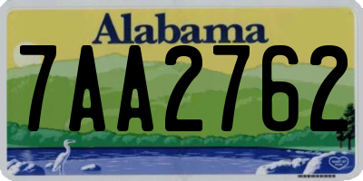 AL license plate 7AA2762