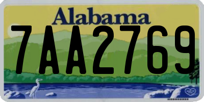 AL license plate 7AA2769