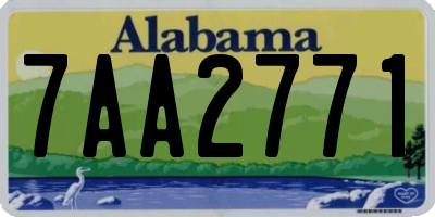 AL license plate 7AA2771