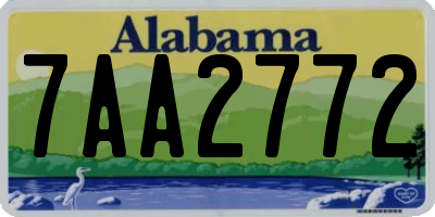 AL license plate 7AA2772