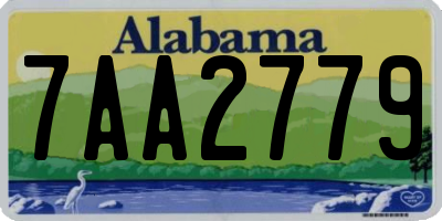 AL license plate 7AA2779