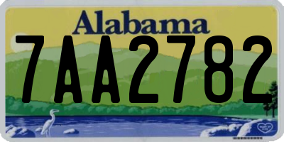 AL license plate 7AA2782