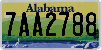 AL license plate 7AA2788