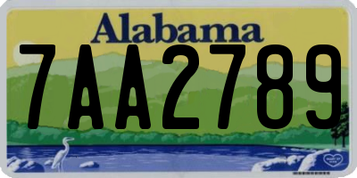 AL license plate 7AA2789