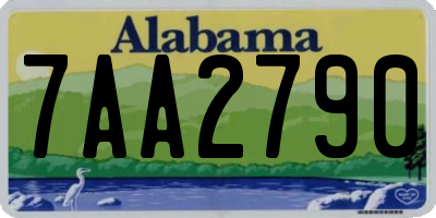 AL license plate 7AA2790