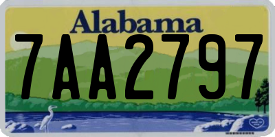 AL license plate 7AA2797