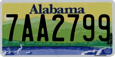 AL license plate 7AA2799
