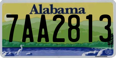 AL license plate 7AA2813