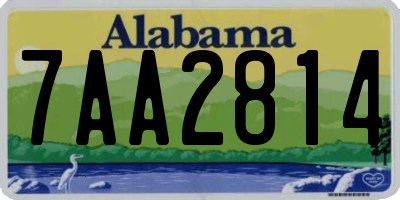 AL license plate 7AA2814