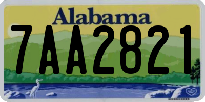 AL license plate 7AA2821