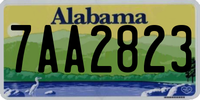 AL license plate 7AA2823