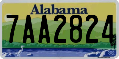 AL license plate 7AA2824
