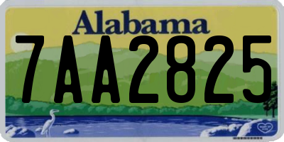 AL license plate 7AA2825