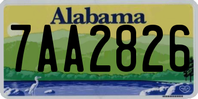 AL license plate 7AA2826