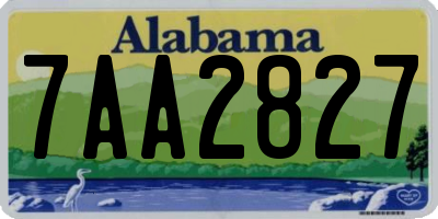 AL license plate 7AA2827