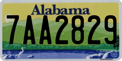 AL license plate 7AA2829