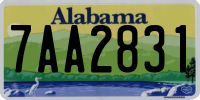 AL license plate 7AA2831