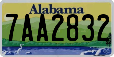 AL license plate 7AA2832