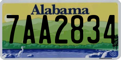 AL license plate 7AA2834