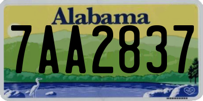 AL license plate 7AA2837