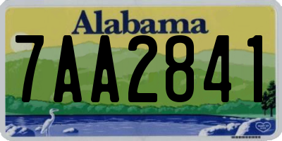 AL license plate 7AA2841