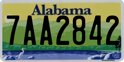 AL license plate 7AA2842