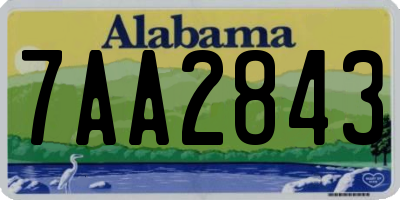 AL license plate 7AA2843