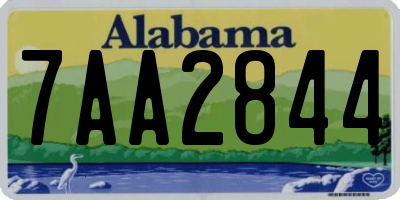 AL license plate 7AA2844