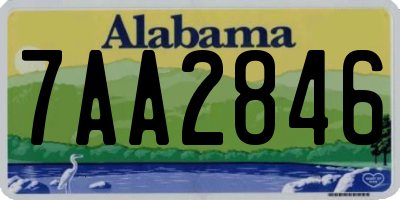 AL license plate 7AA2846