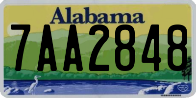 AL license plate 7AA2848