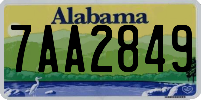 AL license plate 7AA2849