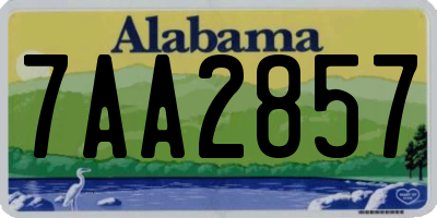 AL license plate 7AA2857