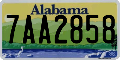AL license plate 7AA2858