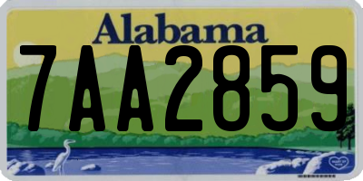 AL license plate 7AA2859