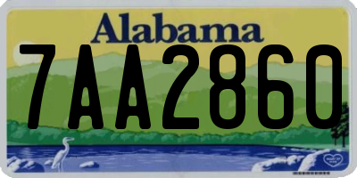 AL license plate 7AA2860