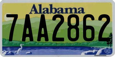 AL license plate 7AA2862
