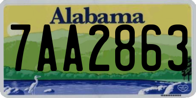 AL license plate 7AA2863