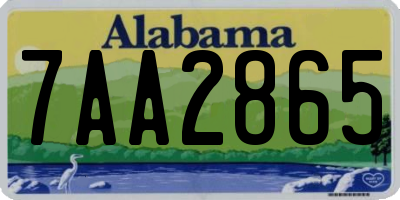 AL license plate 7AA2865
