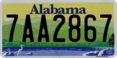 AL license plate 7AA2867