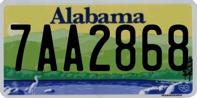 AL license plate 7AA2868